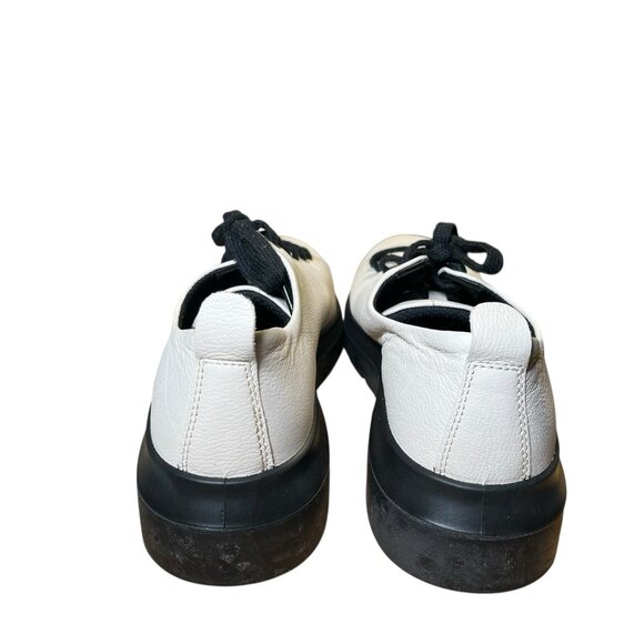 Ecco Nouvelle Lace Up Womens Sneakers Shoes Limestone Leather Size 41 US 10-10.5 - Picture 4 of 11